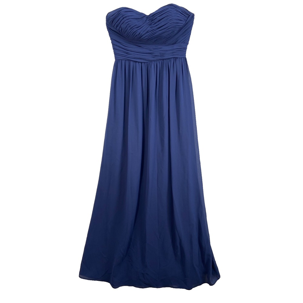 Donna Morgan Gown Sz 8 Blue Sleeveless Pleated Bridesmaid Mother of‎ Bride Fairy